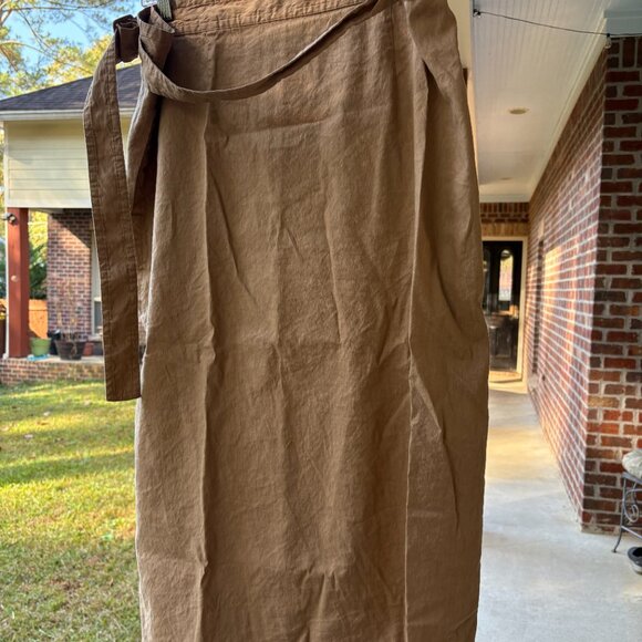 VINCE Khaki Midi Skirt Size 16 - Picture 3 of 4